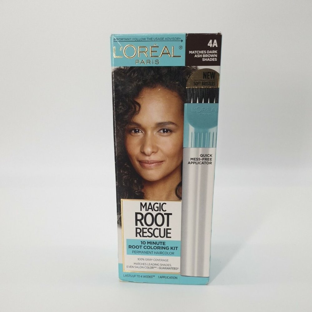 Loreal Root Rescue 10 Minute Root Permanent Hair Coloring Kit #4A DARK ASH BROWN